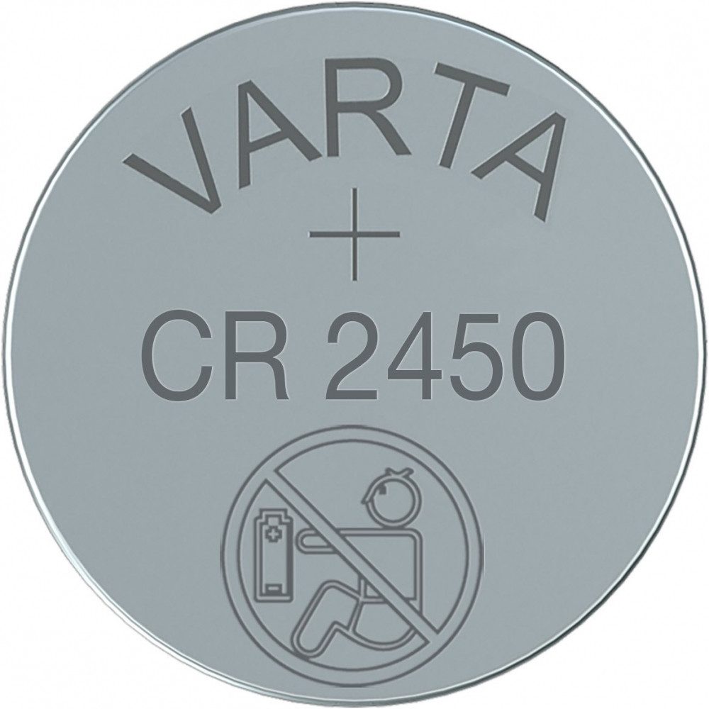 VARTA Varta CR2450 2er Blister Knopfzelle Batterie Knopfzelle, (3 V V), Lithium-Technologie