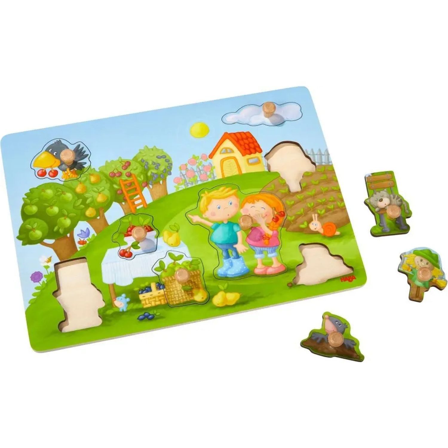 Puzzle Greifpuzzle Obstgarten, Puzzleteile
