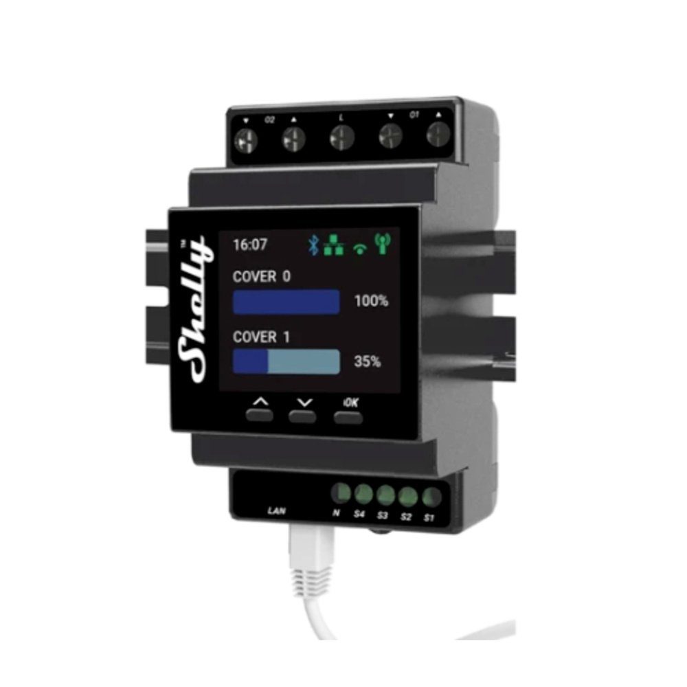 Shelly Shelly Shelly Pro Dual Cover PM Controller Bluetooth, Wi-Fi Smart-Home-Zubehör
