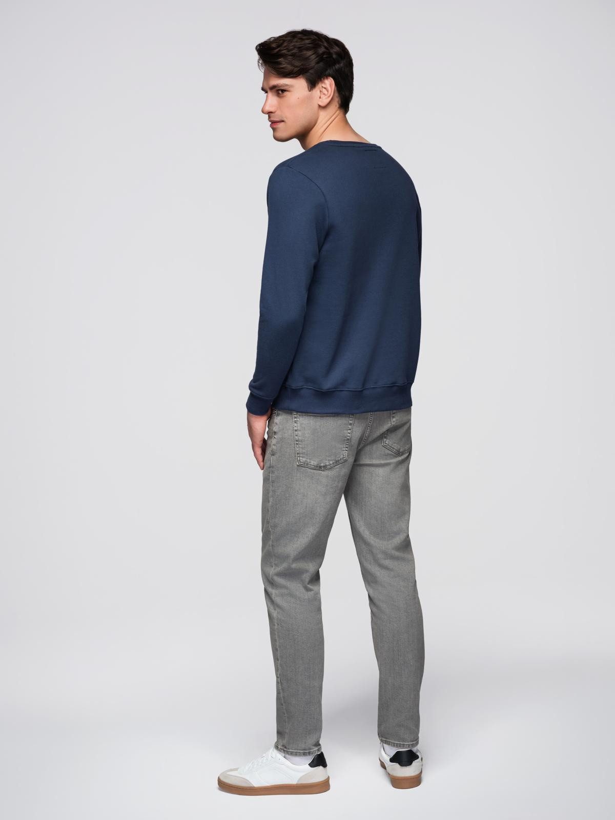 OMBRE Sweatshirt Sweatshirt mit Rundhalsausschnitt und Applikation