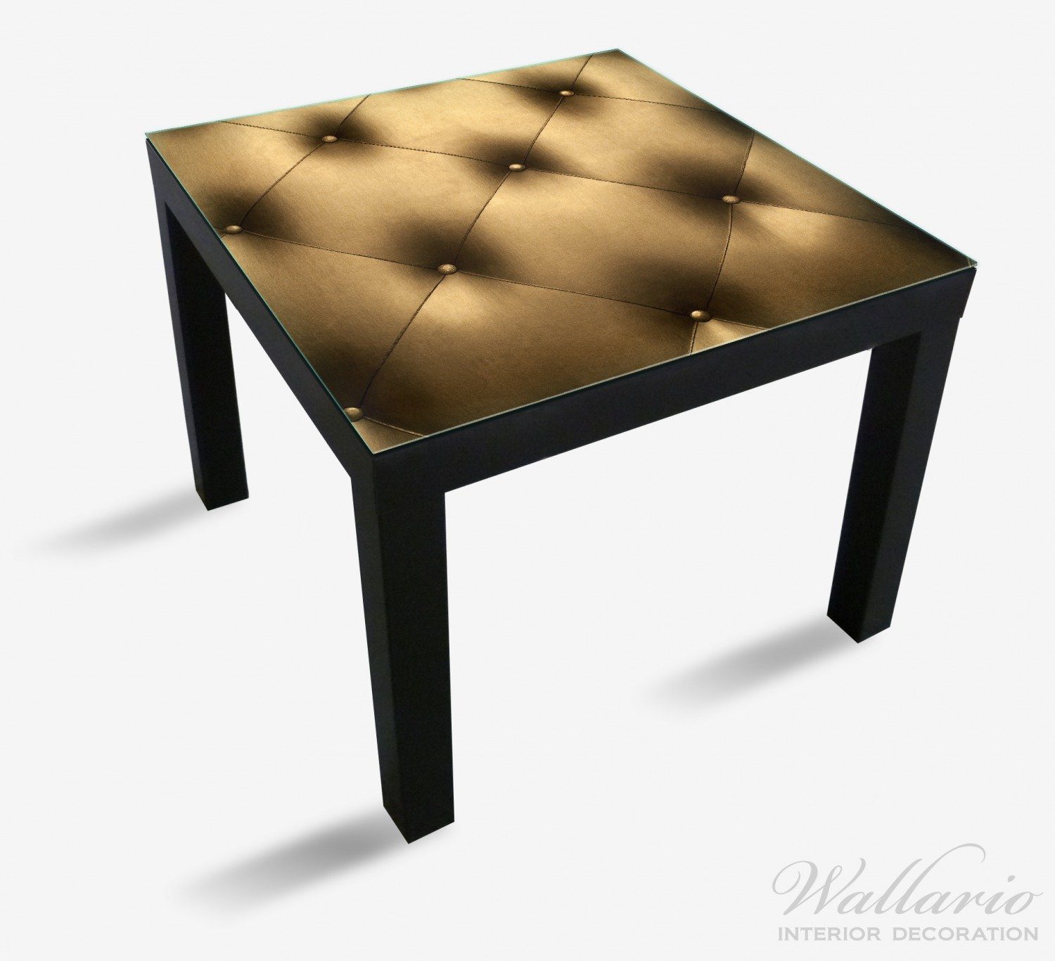 Ledertür Tischplatte Goldene Tisch Lack (1 St), geeignet Wallario Ikea für