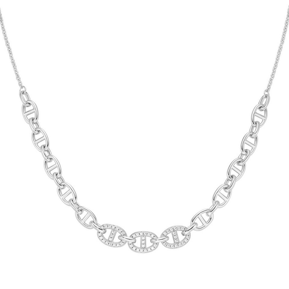 GIORGIO MARTELLO MILANO Collier Mittelteil Gliederkette, mit Zirkonia, Silber  925