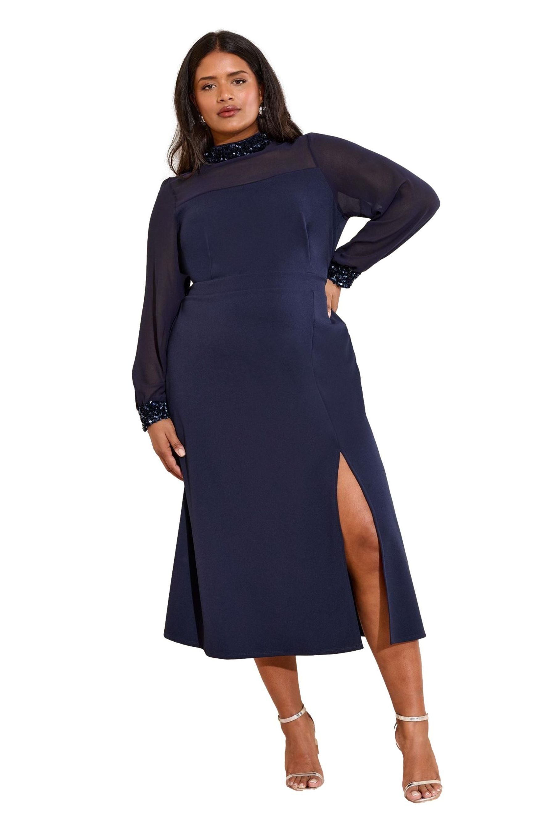 Friends Like These Midikleid Friends Like These Scuba/Chiffon-Midikleid, Cu günstig online kaufen