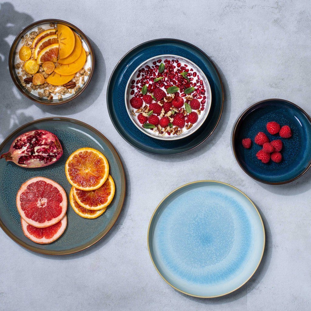 like. by Villeroy & Boch Geschirr-Set Crafted Tafelset (4-tlg), 2 Personen, Porzellan, Premium Porcelain, 4 Stck, mikrow.- & spülm.sicher