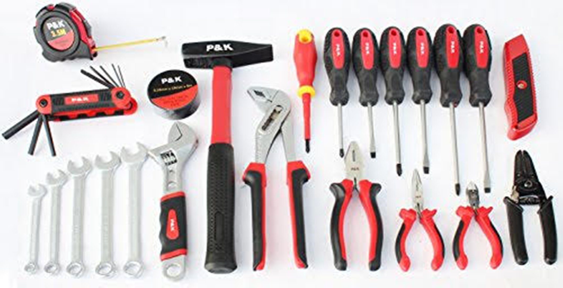 P & K Werkzeugkoffer P & K 30 teiliger Alu Werkzeugkoffer Werkzeugset Werkzeug (30 St)