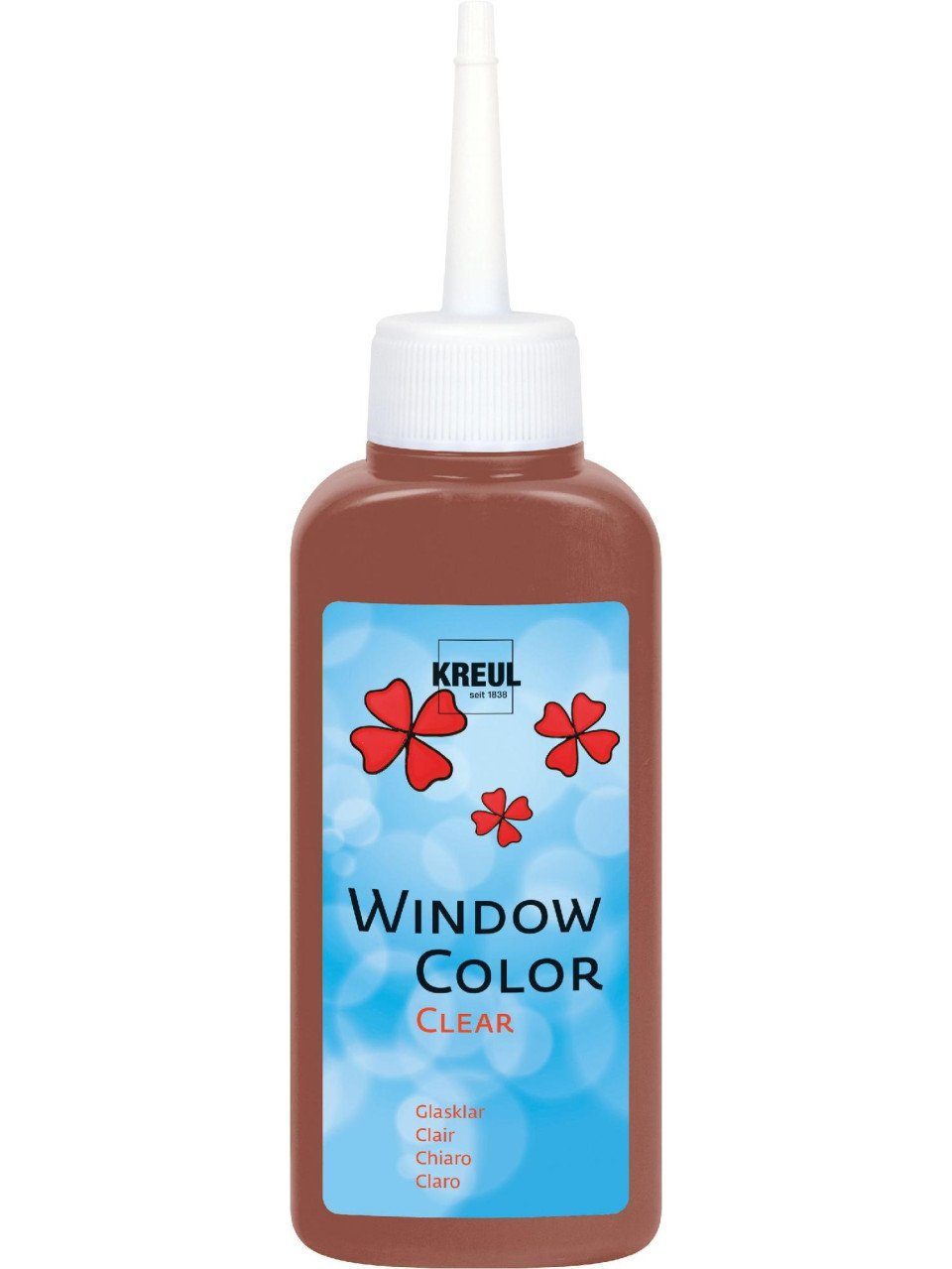 Bastelfarbe Kreul Window Color Clear dunkelbraun 80 ml
