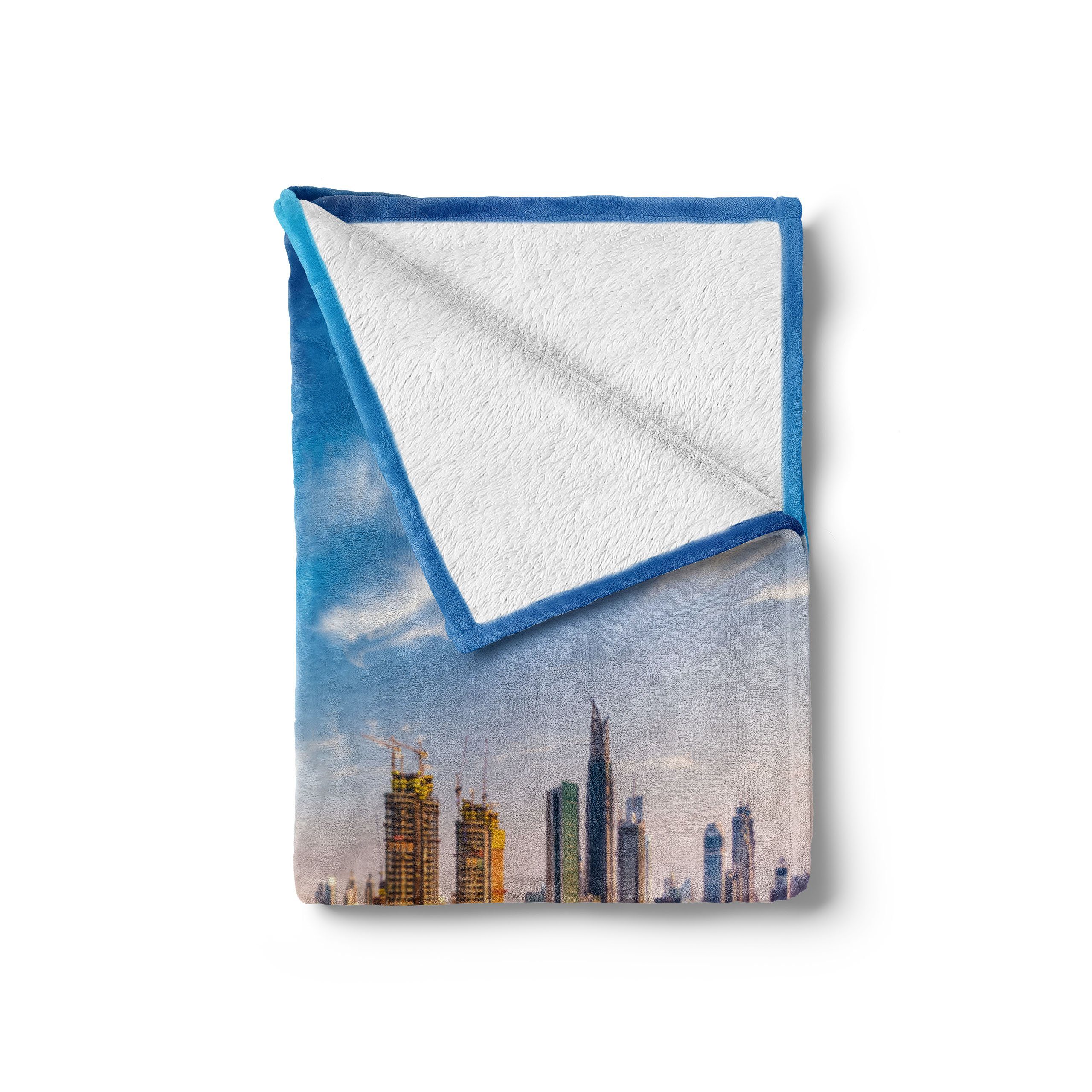 Plüsch Gemütlicher Wohndecke Außenbereich, den Dubai Innen- Abakuhaus, und Panorama-Dubai für Verkehr