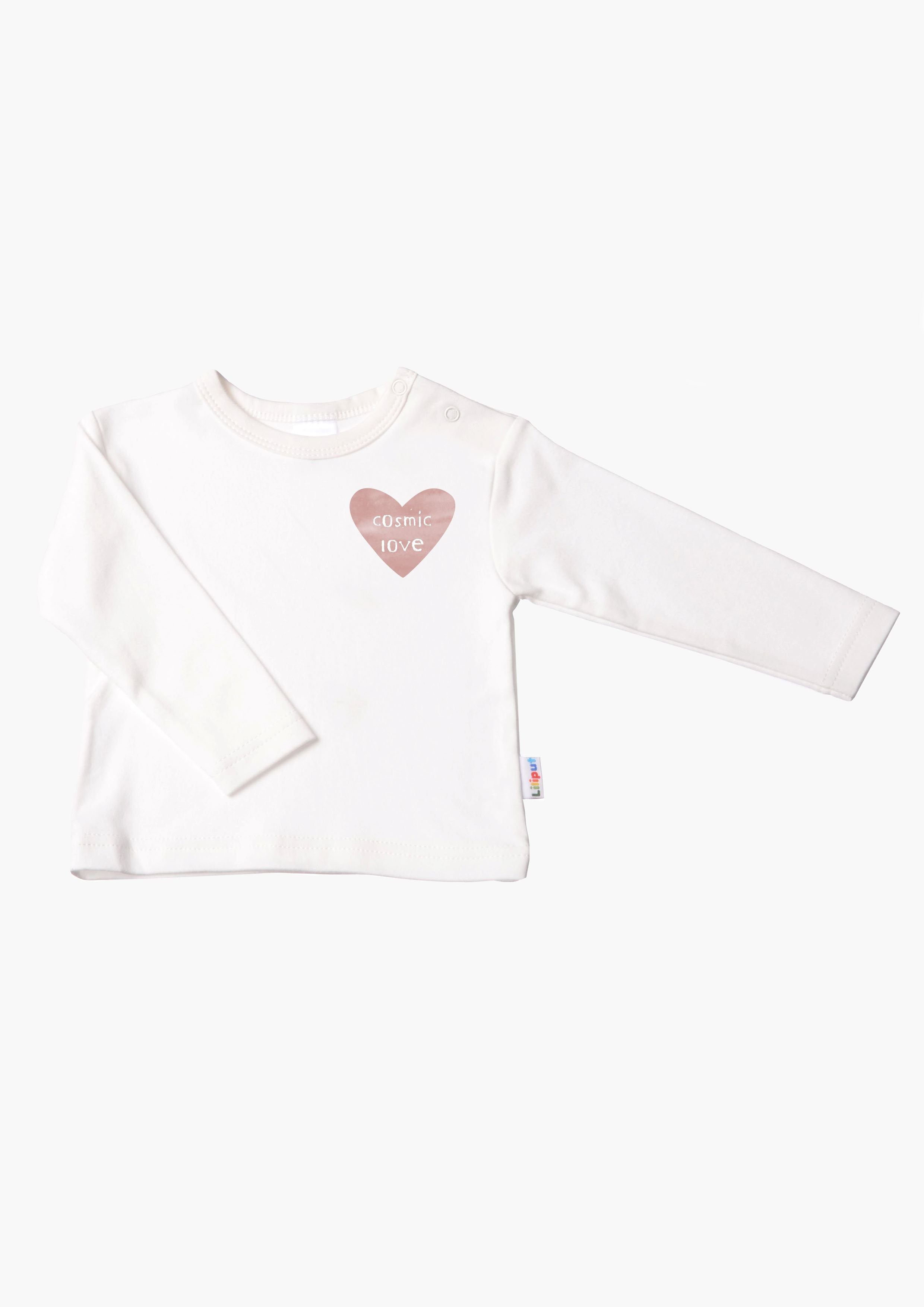 Liliput Langarmshirt Cosmic Love mit Druckknöpfen auf der Schulter