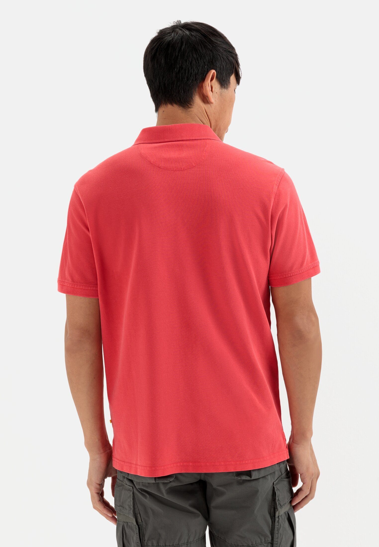 active reiner aus Poloshirt Baumwolle Shirts_Poloshirt camel Rot