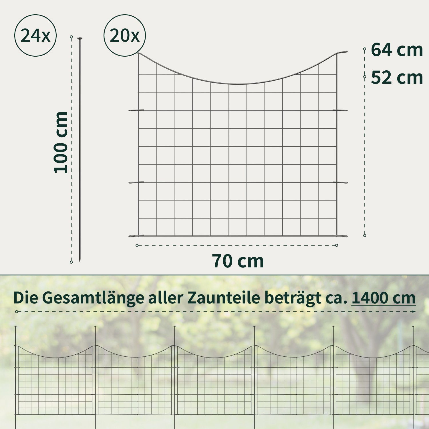 VERDOBA Zaun Teichzaun Gartenzaun Hundezaun - günstig online kaufen
