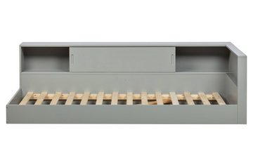 WOOOD Kinderbett Bett Connect- Kiefer Beton Grau, FSC®-zertifiziert, Made in Holland