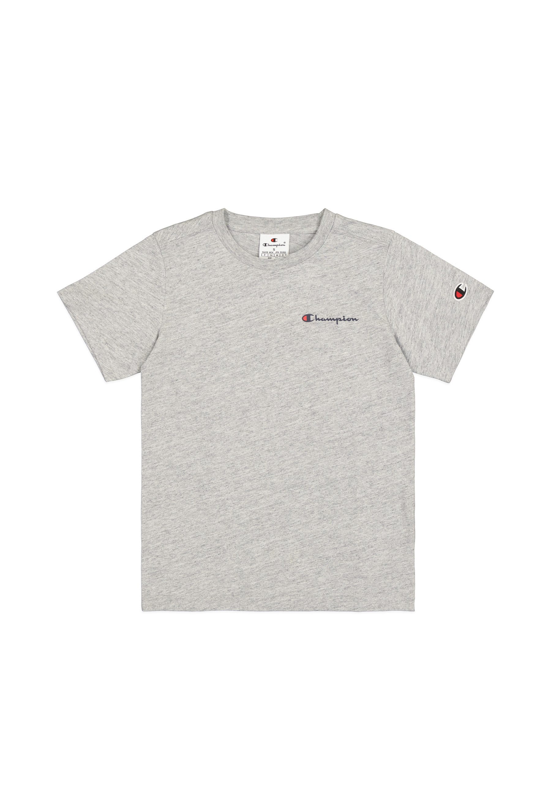 Champion T-Shirt für Kinder, mit Logodrucken, Kurzarm, aus Baumwolle, gerader Abschluss