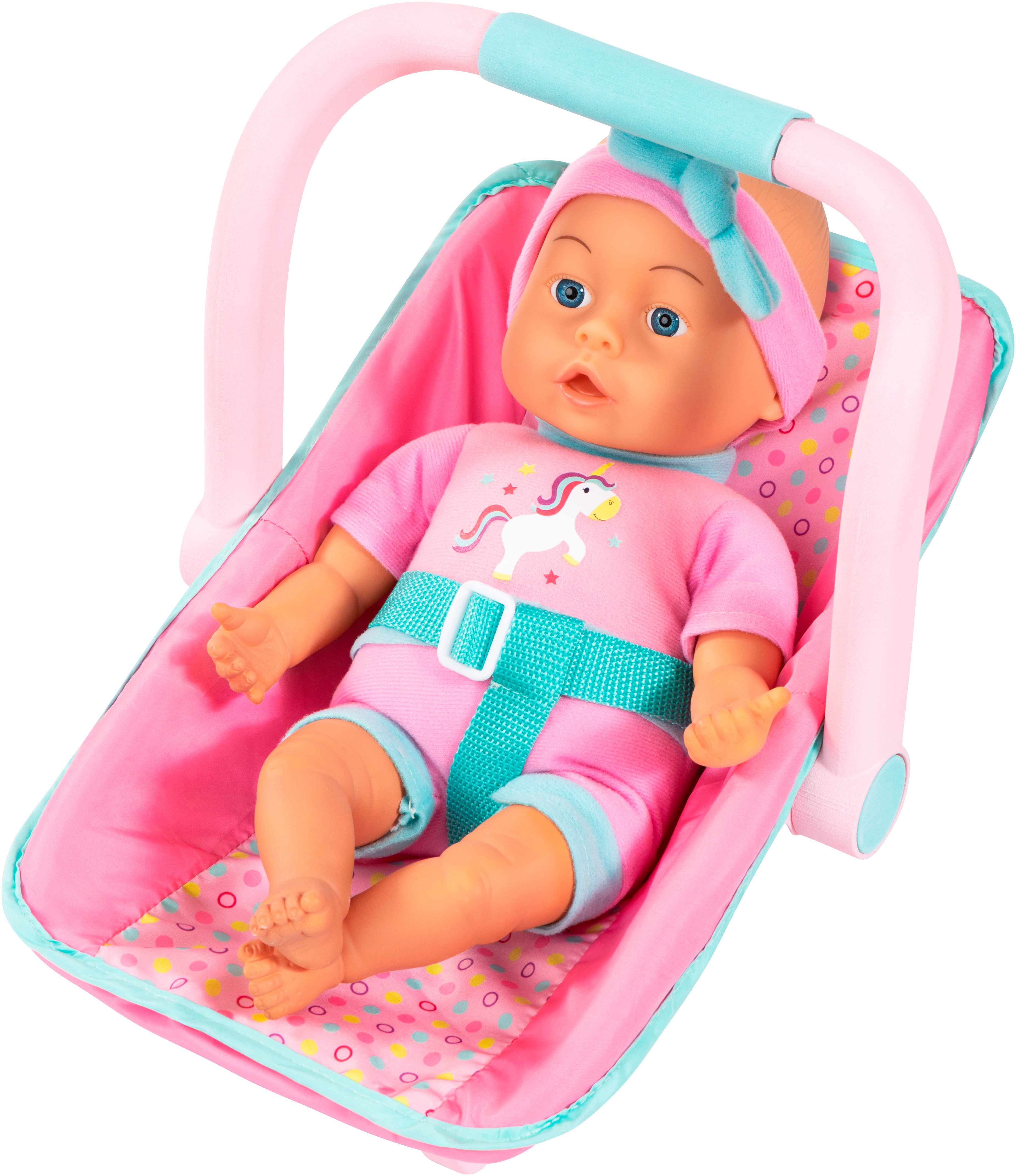 Bayer Puppen Autositz inklusive Puppe 35 cm