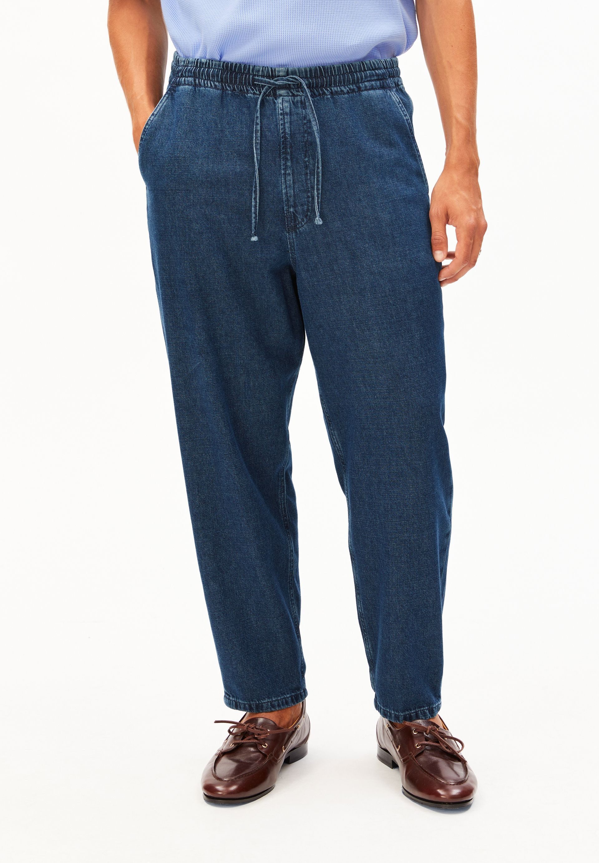 Armedangels Weite Jeans PULL ON Bio-Baumwoll Mix (Non-Stretch, Baggy Fit) Mid waist