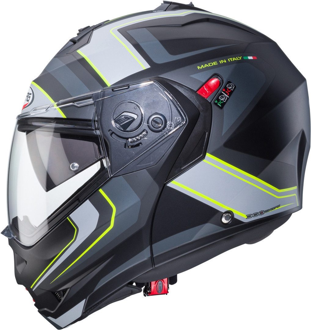 Caberg Motorradhelm Duke X Tour Klapphelm, vorbereitet für Kommunikationssystem,integriertes Sonnenvisier