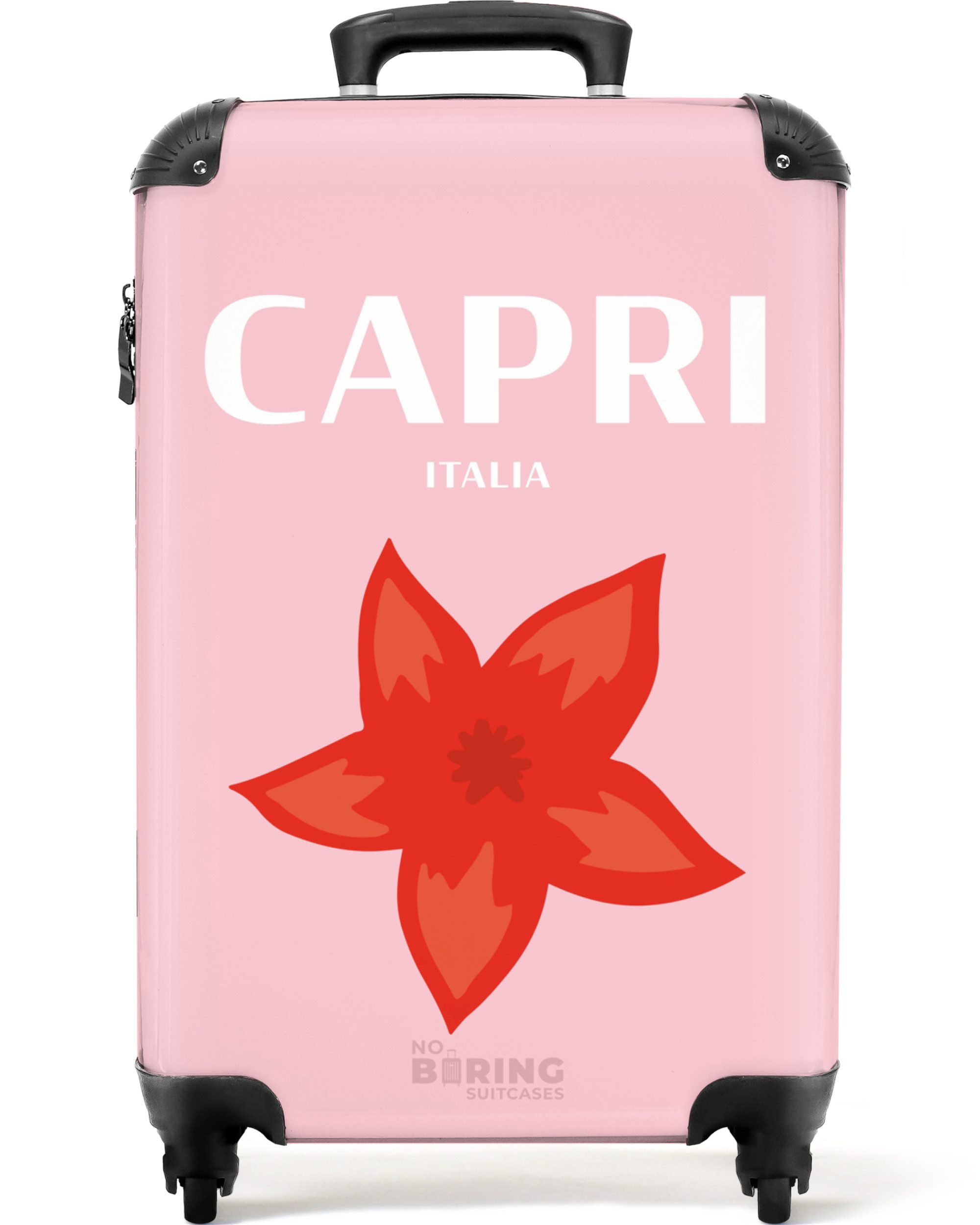 NoBoringSuitcases.com© Hartschalen-Trolley Rosa mit Capri Italien günstig online kaufen