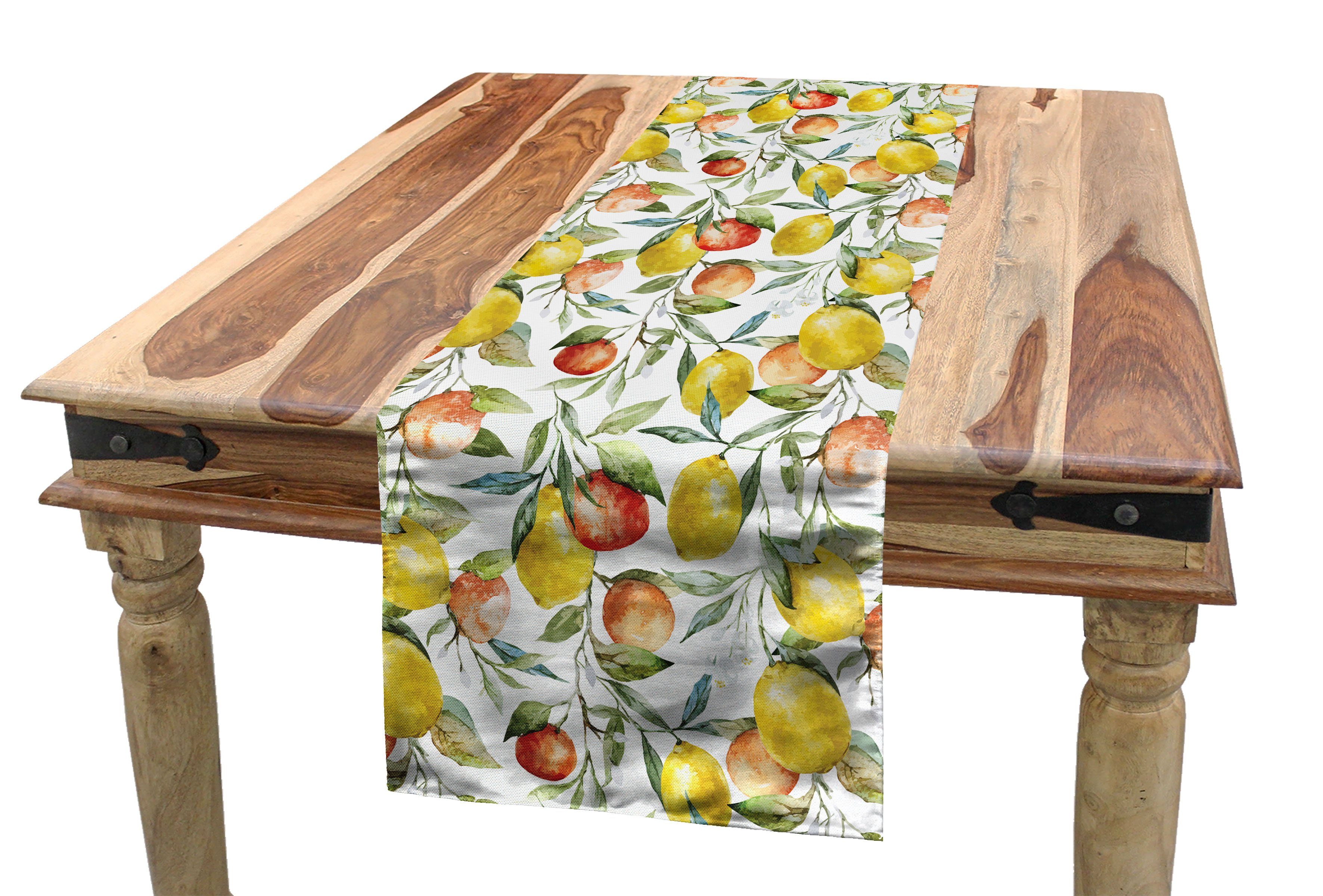 Baum Tischläufer Bunt Küche Clementine Abakuhaus Esszimmer Dekorativer Orange Tischläufer, Rechteckiger