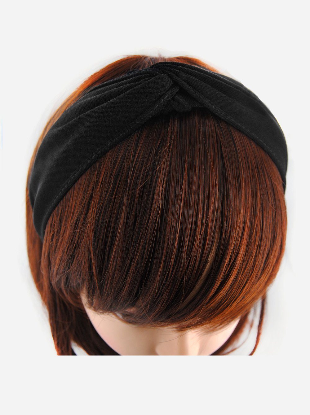 axy Haarreif Breiter Haarreif mit raffinierten Knoten, Vintage Klassik-Look Damen Haareifen Haarband Schwarz