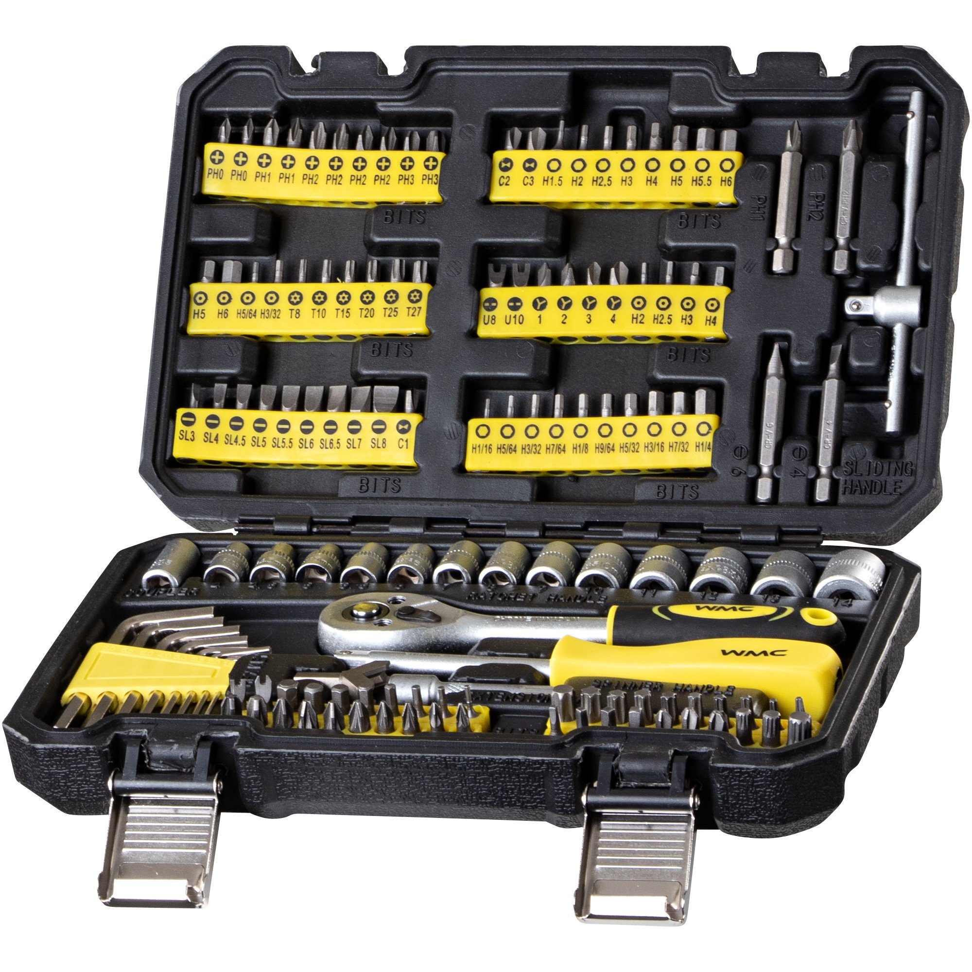 WMC Tools Werkzeugset 130-teilig, (130-St), Werkzeugset 130-teilig  Werkzeugkoffer Heimwerker Werkzeug Set