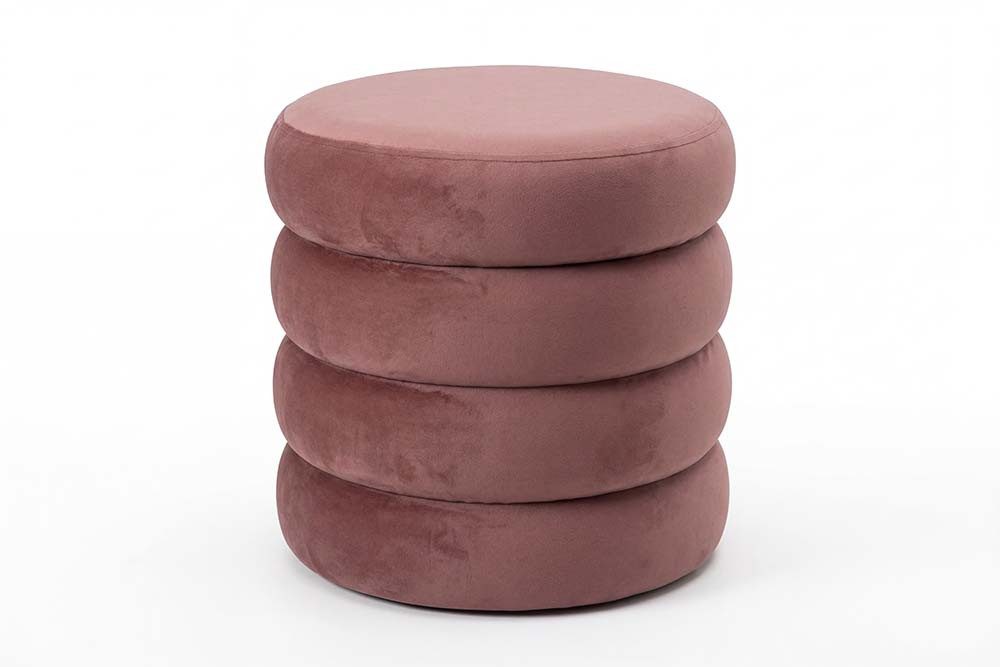 riess-ambiente Polsterhocker VOGUE 40cm rosa - Samt, mit Stauraum, gepolstert, rund, retro (Einzelartikel, 1 St), Eleganter Sitzhocker - ideal f. Ankleide, Flur – Bild 2 von 5