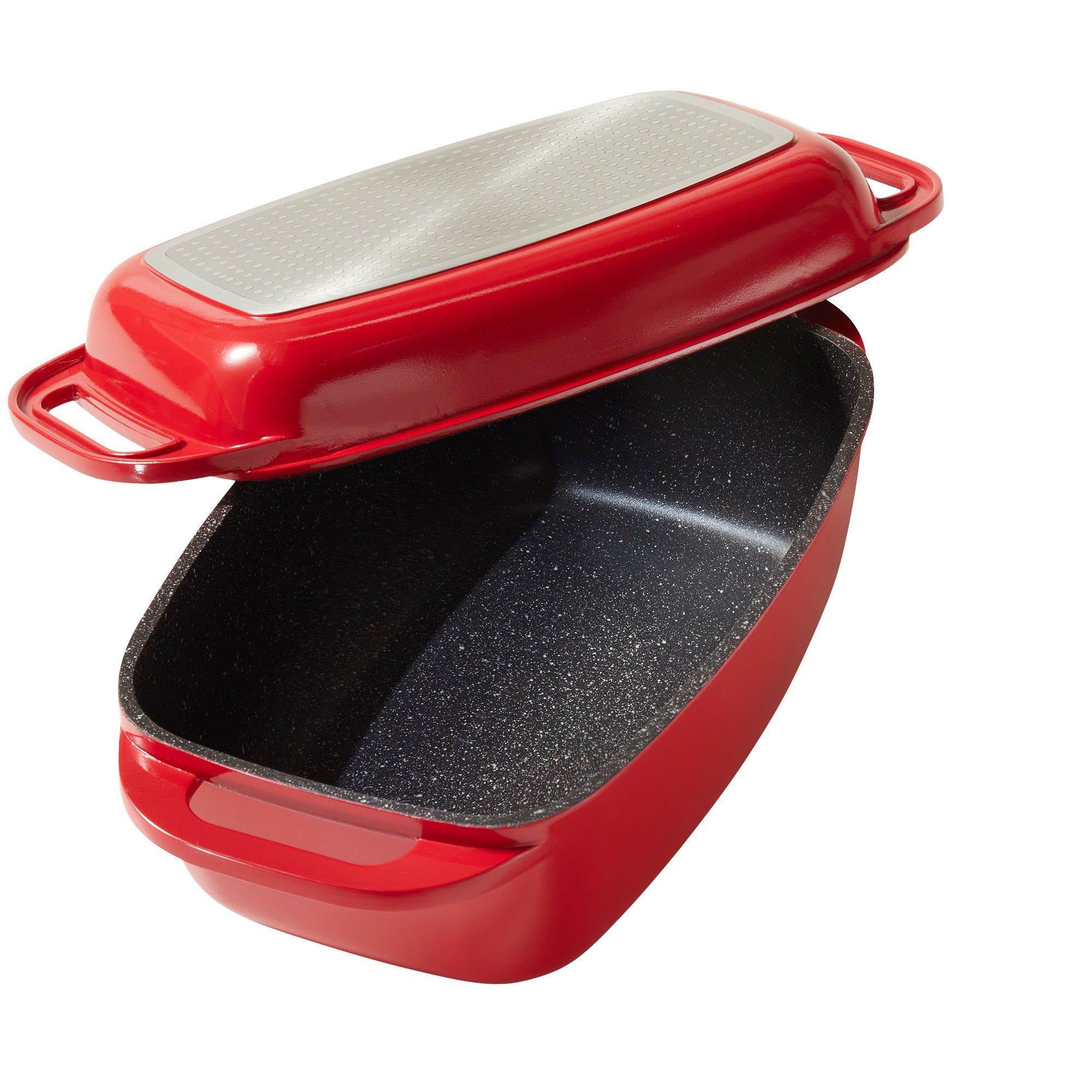 STONELINE Bräter, Aluminiumguss (2-tlg), Multifunktions-Bräter, induktionsgeeignet, Designed in Germany