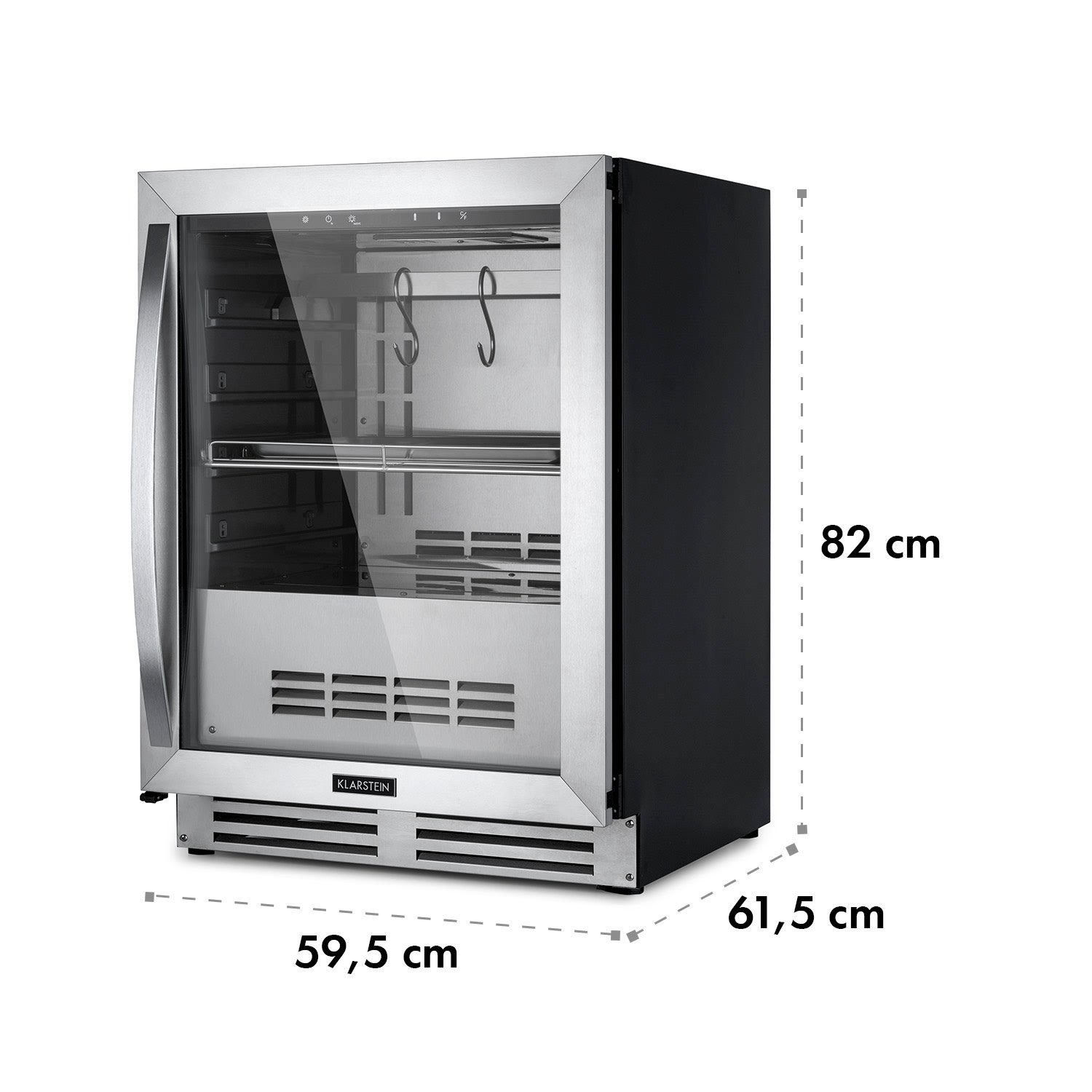 hoch, Kühlschrank 82 Getränkekühlschrank Steakhouse cm Flesich 10035176, 59.5 cm Klarstein breit, Fleischreifeschrank HEA10-SteakhousePro