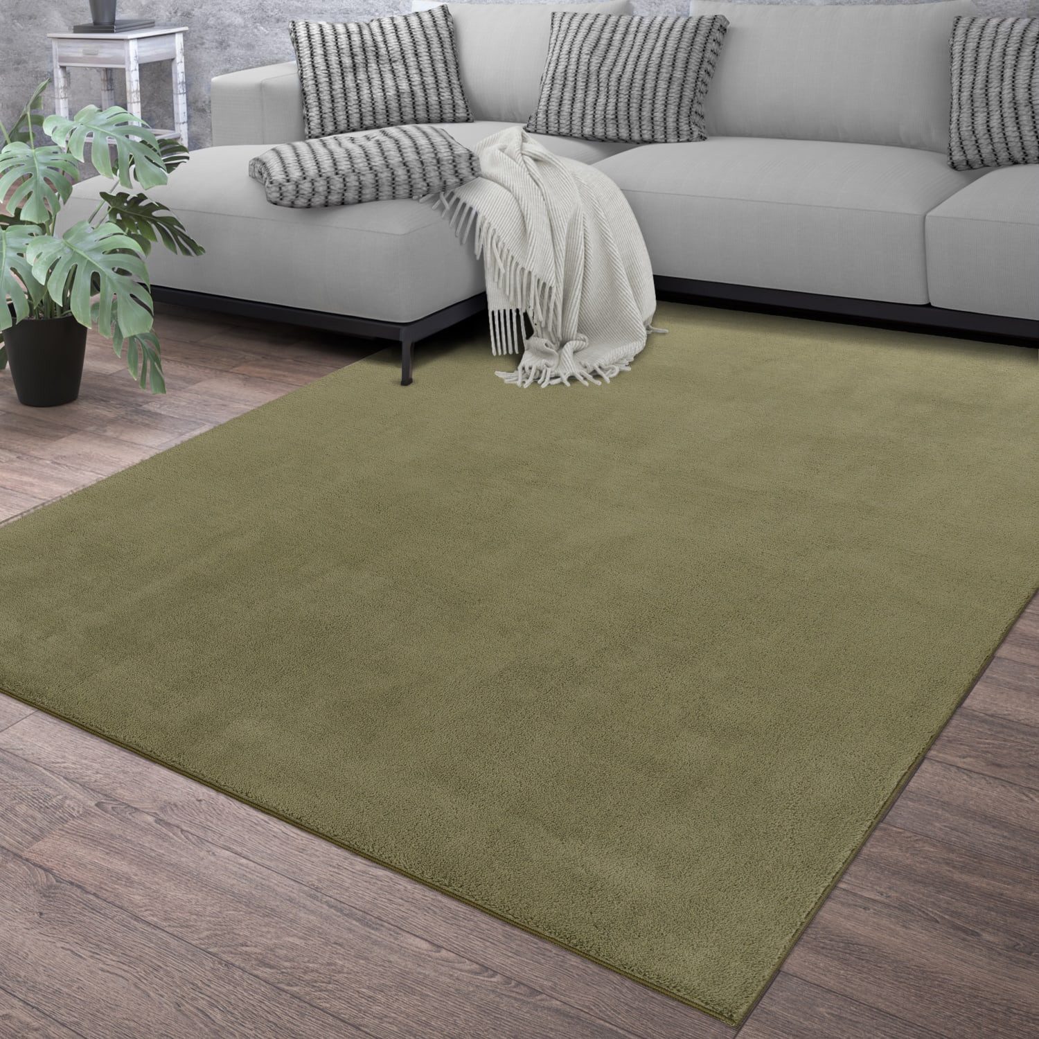 TT Home Teppich Diele, Esszimmer, Flur, Schlafzimmer, Wohnzimmer, Rechteckig, Höhe: 14 mm, Wohnzimmer Teppich Esszimmer Waschbar Fellimitat Hochflor Shaggy Weich
