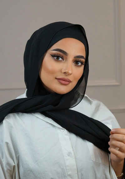 Losyana Kopftuch Hijab Schal (Hidschab) Kopftuch Chiffon Stoff
