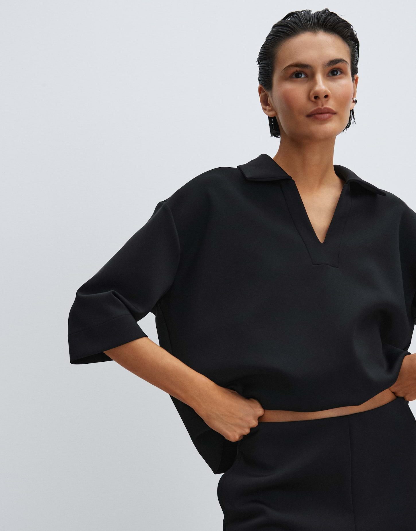 someday Sweatshirt UVANA Oversized aus weichem Scuba Sweat weite Passform, oversized, formstabil