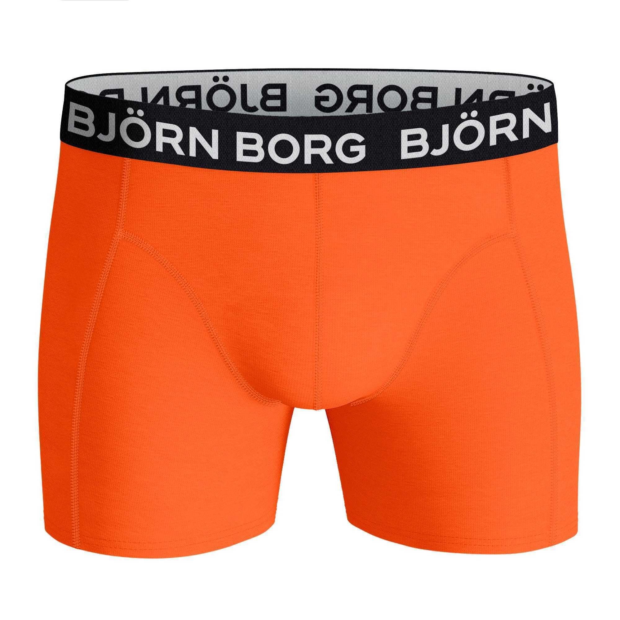 Herren Unterwäsche 5er Borg Björn Boxer - Hellblau/Dunkelblau/Orange/Dunkelgrau Pack Boxershorts,