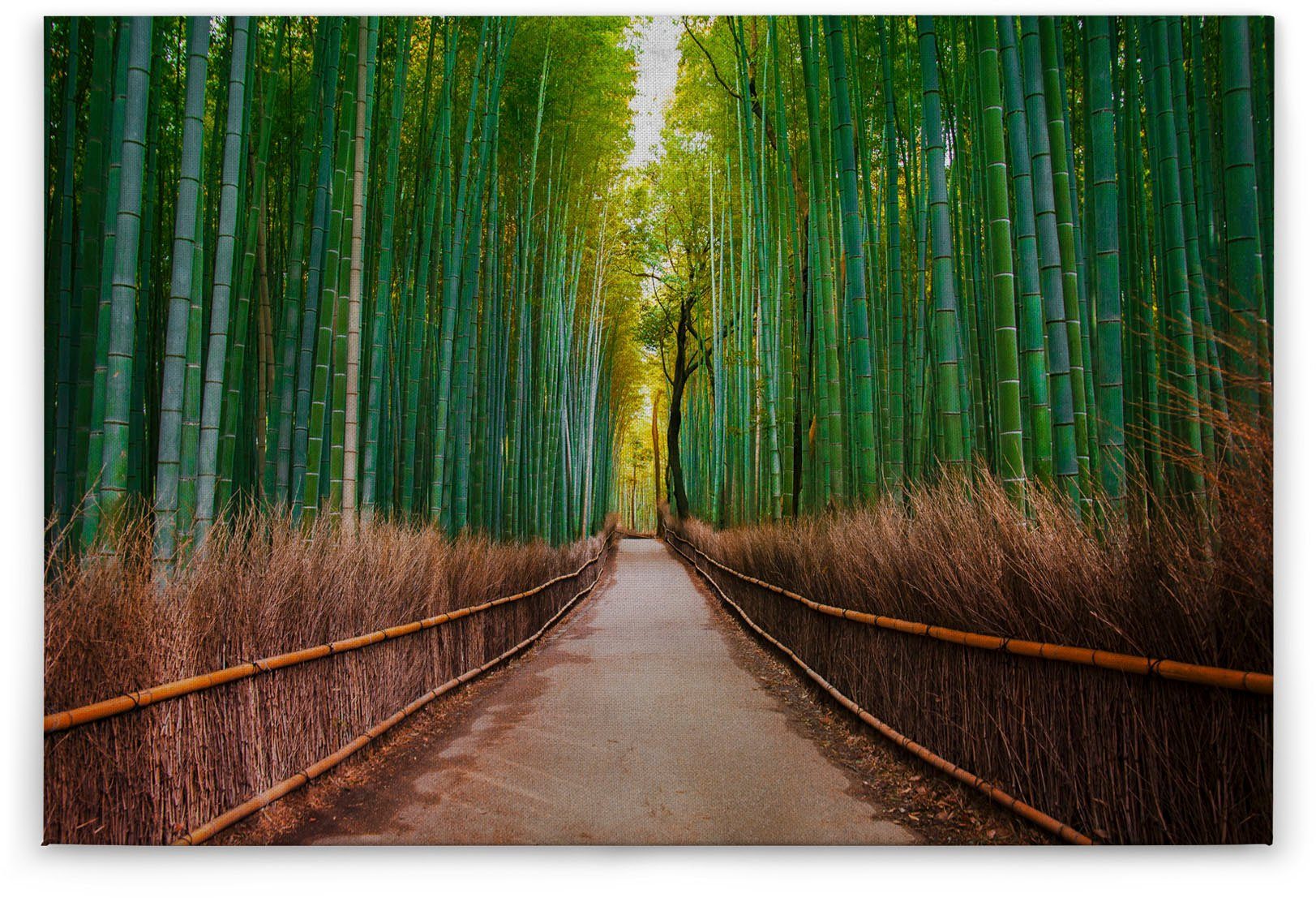 Bambus Keilrahmen Création Bambus St), A.S. Feldweg Leinwandbild Walk, (1 Natur