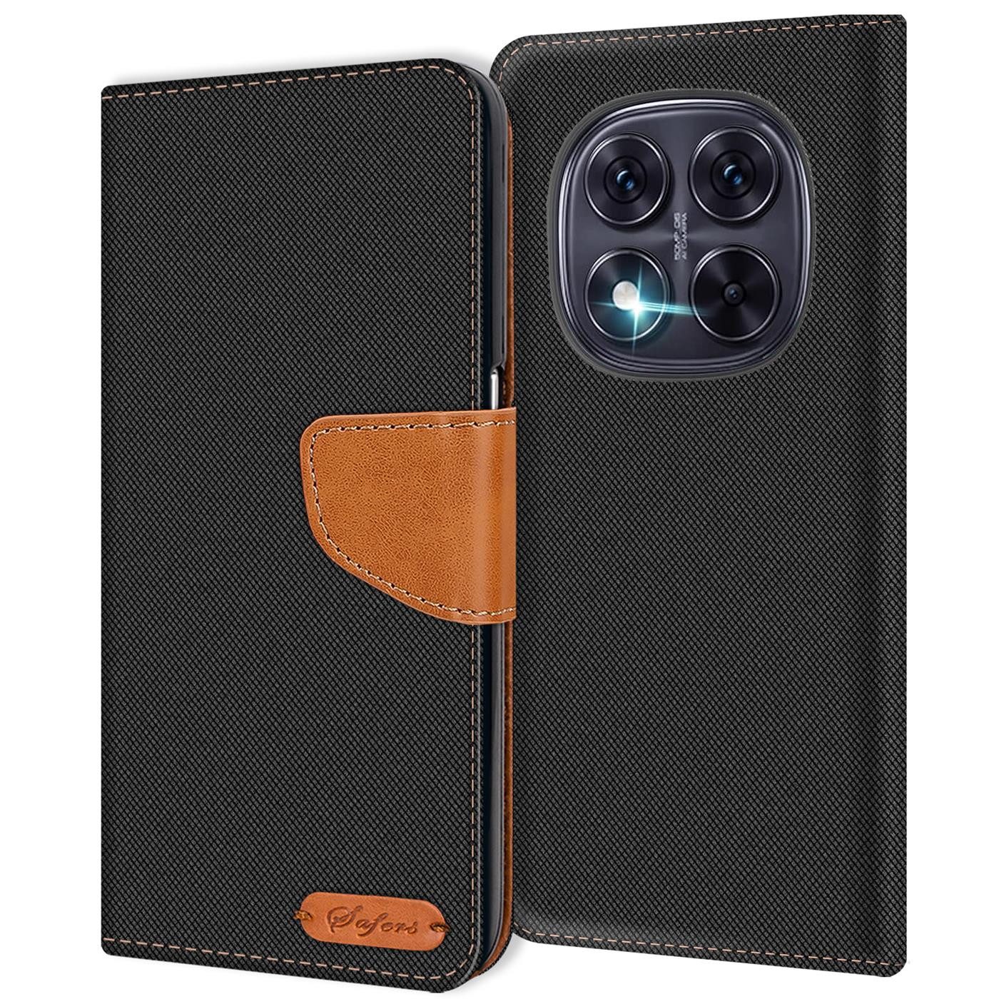 CoolGadget Handyhülle Denim Schutzhülle Flip Case für Xiaomi Redmi Note 14 Pro 5G 6,67 Zoll, Book Cover Handy Tasche Hülle für Redmi Note 14 Pro 5G Klapphülle