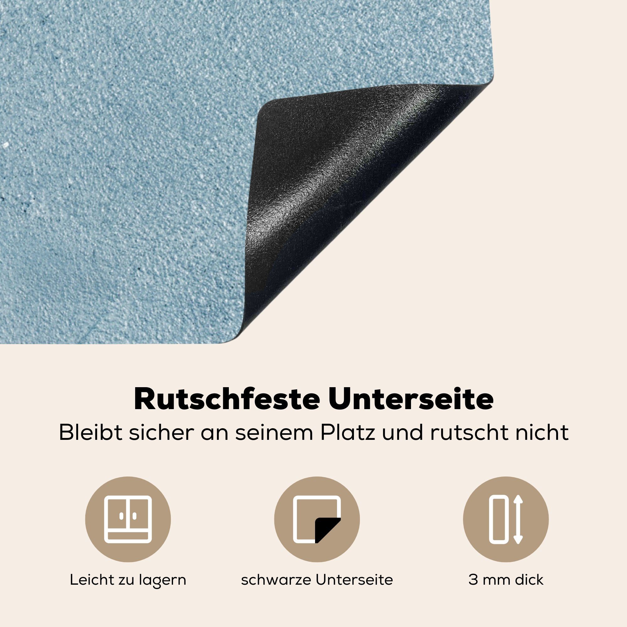 (1 - cm, MuchoWow 83x51 für Herdblende-/Abdeckplatte - Industrie Induktionsherd, Arbeitsplatte tlg), - Ceranfeldabdeckung, küche Beton - Vinyl, Induktionsschutz Design