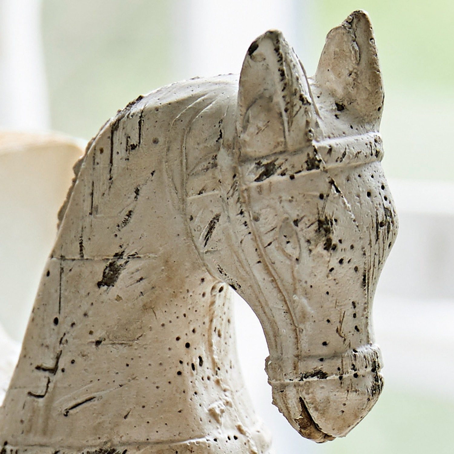 Mirabeau Dekoobjekt Buchstütze 2er Set Horses creme