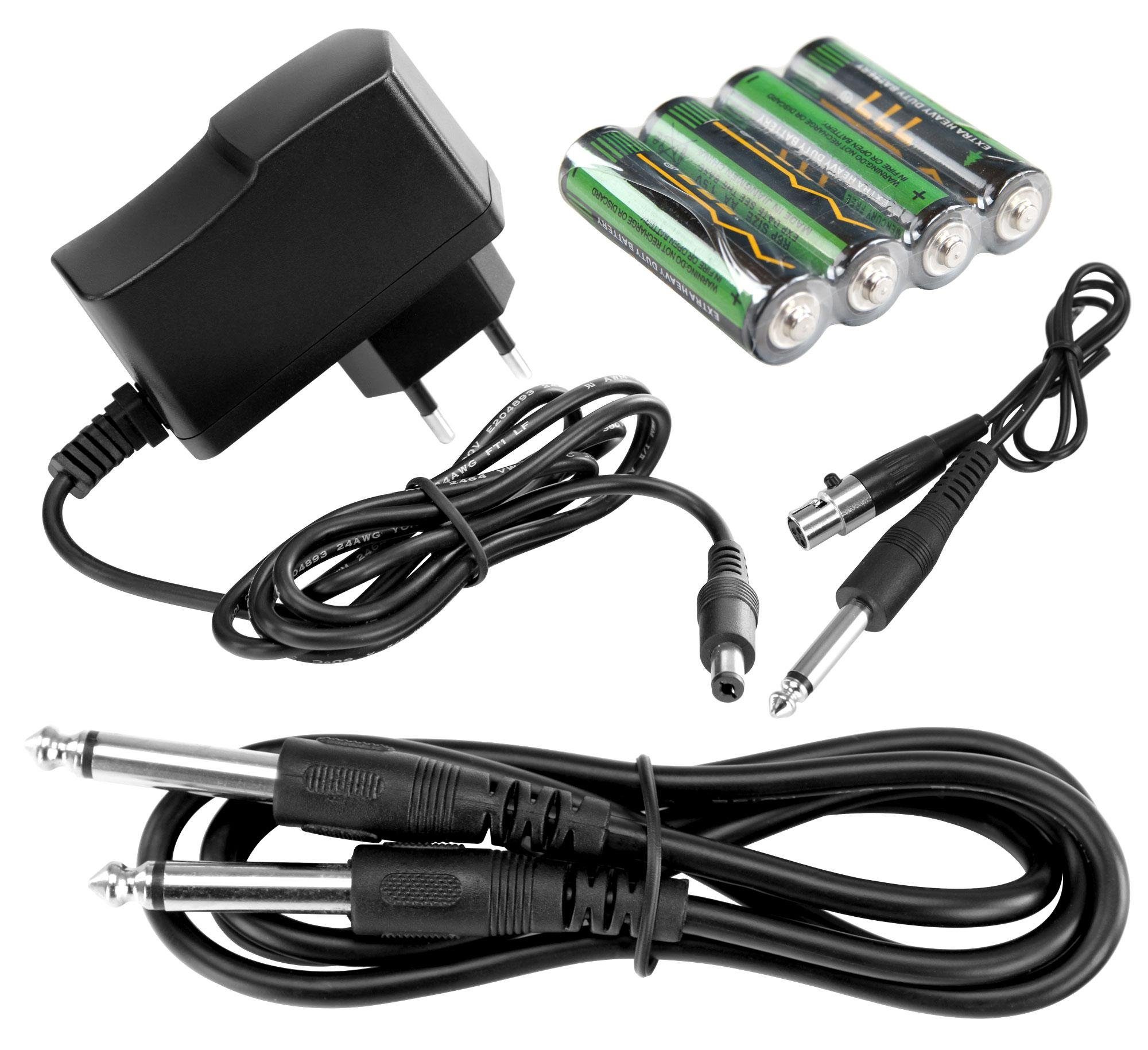McGrey Mikrofon UHF-2V4I Quad Funk Mikrofon Set, 2 x Handmikrofon, 4 x Lavaliermikrofon, 4 x Taschensender