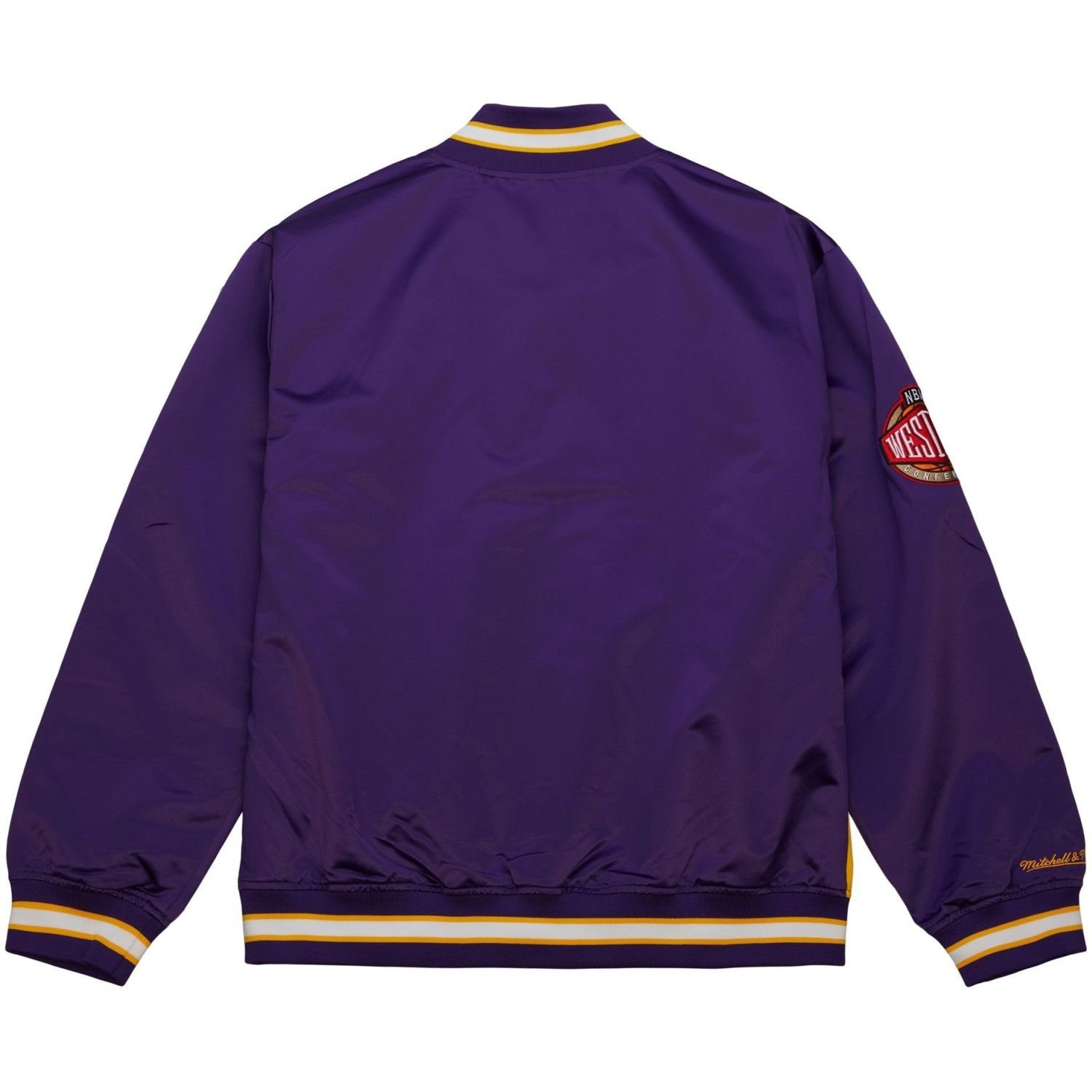 & Lakers Los Windbreaker Satin Angeles Varsity Ness Mitchell