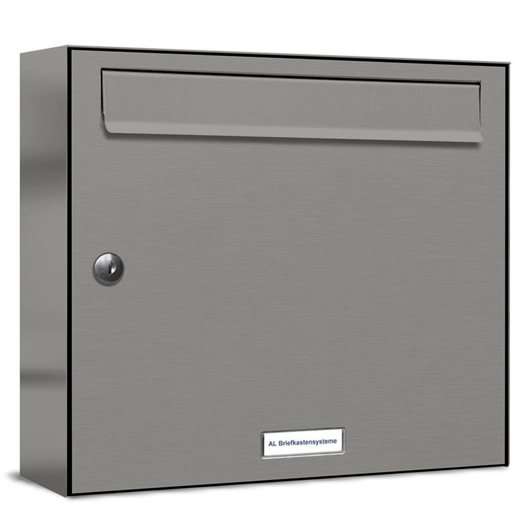 AL Briefkastensysteme Wandbriefkasten 1er Premium Briefkasten RAL Farbe 9007 für Außen Wand S