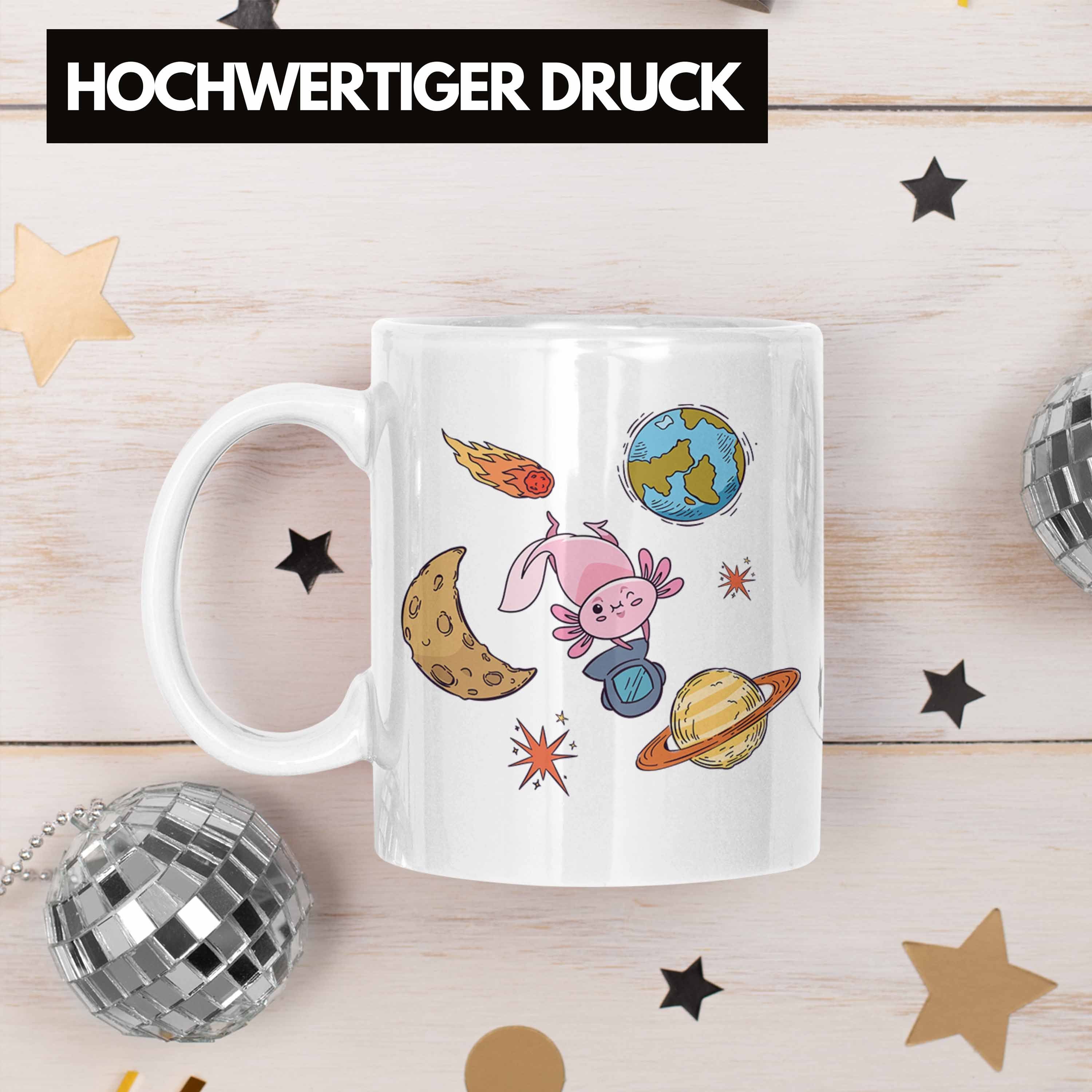 Tasse Geschenk Galaxie Lustig - Schwanzlurch Tiere Trendation Weiss Geschenkidee Axolotl Trendation Grafik Tasse