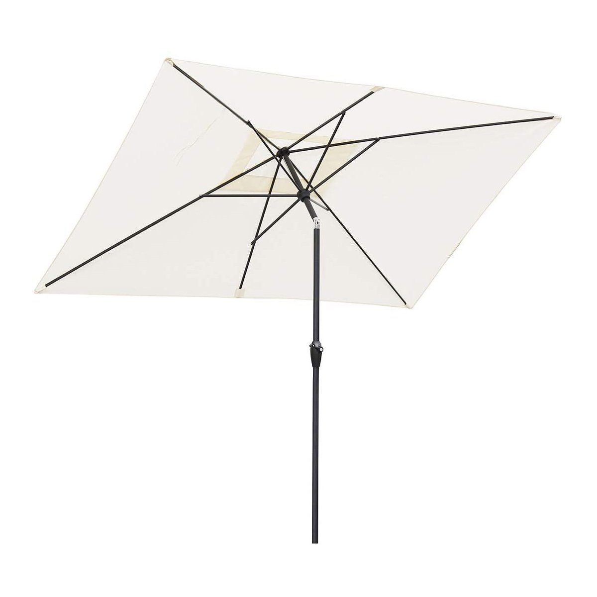 Sekey Sonnenschirm Rechteckige Sonnenschirme Kippbar mit Kurbel Gartenschirm groß, Sonnenschutz UV50+, Gartenschirm Knickbar, für Garten, Terrasse