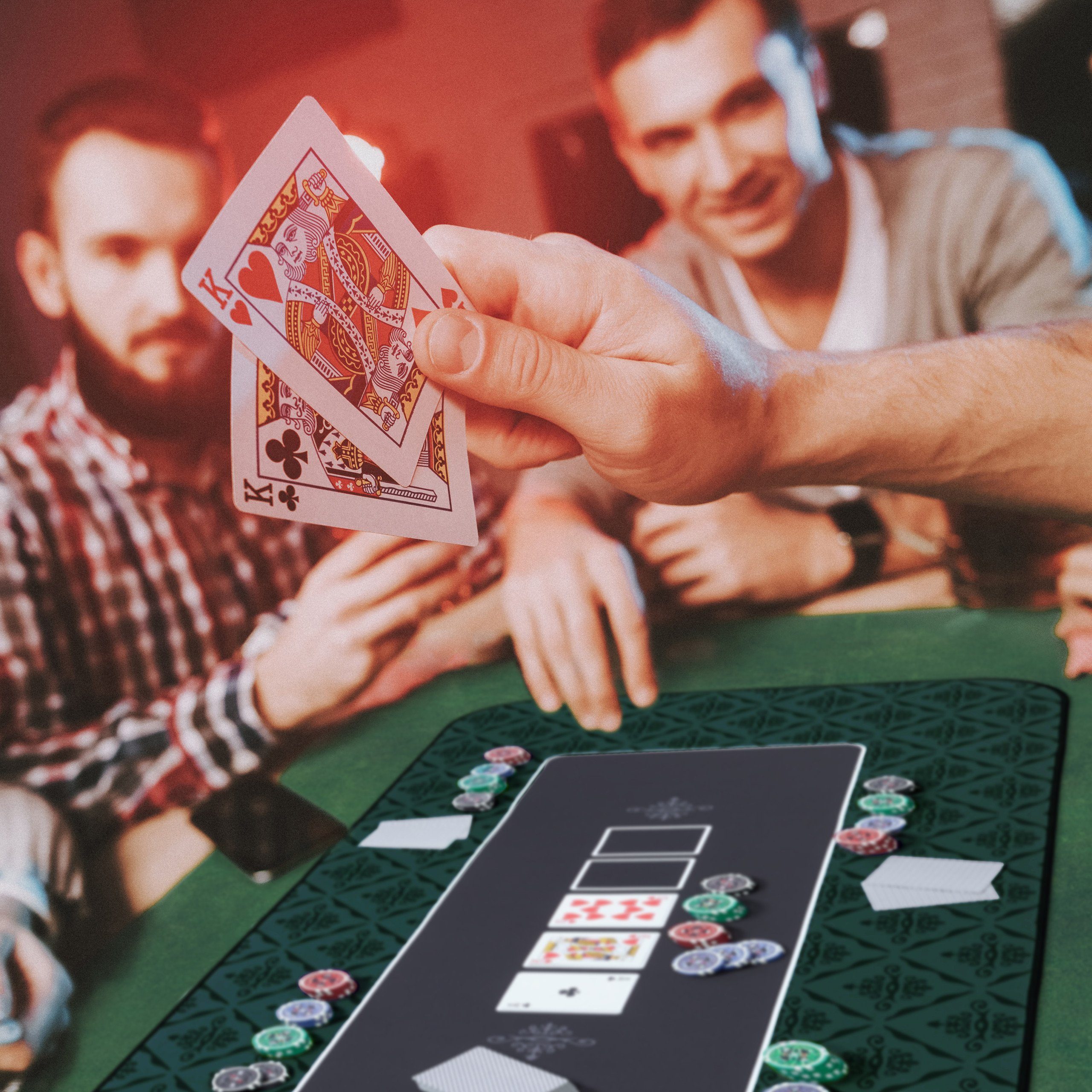 relaxdays Spieltisch Pokermatte 120x60, (2-tlg), grün – Bild 3 von 5