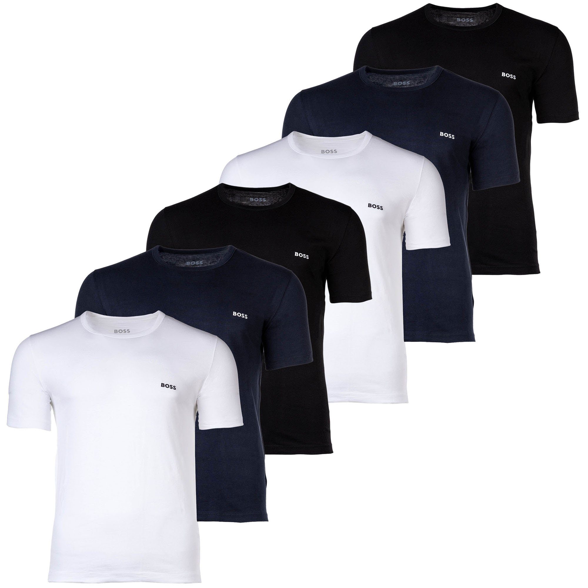 BOSS T-Shirt Herren T-Shirt, 6er Pack - RN Classic, Rundhals