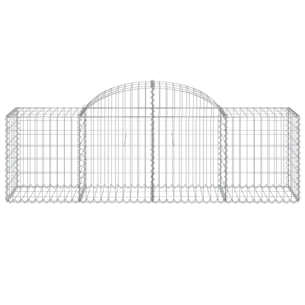 vidaXL Blumentopf Gabionen mit Hochbogen 14 Stk. 200x50x60/80 cm Verzinktes Eisen (14 St)