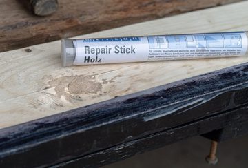WEICON Reparaturmasse Repair Stick Holz, Reparaturknete, restelastisch, beige, Für dauerhafte Reparaturen von Holzteilen