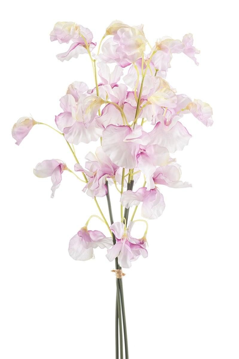 Kunstblumenstrauß Deko Blumenstrauß Dekostrauß Lathyrus KIDO, rosa-weiß, 50cm Lathyrus (Lathyrus latifolius), artplants, Höhe 50 cm