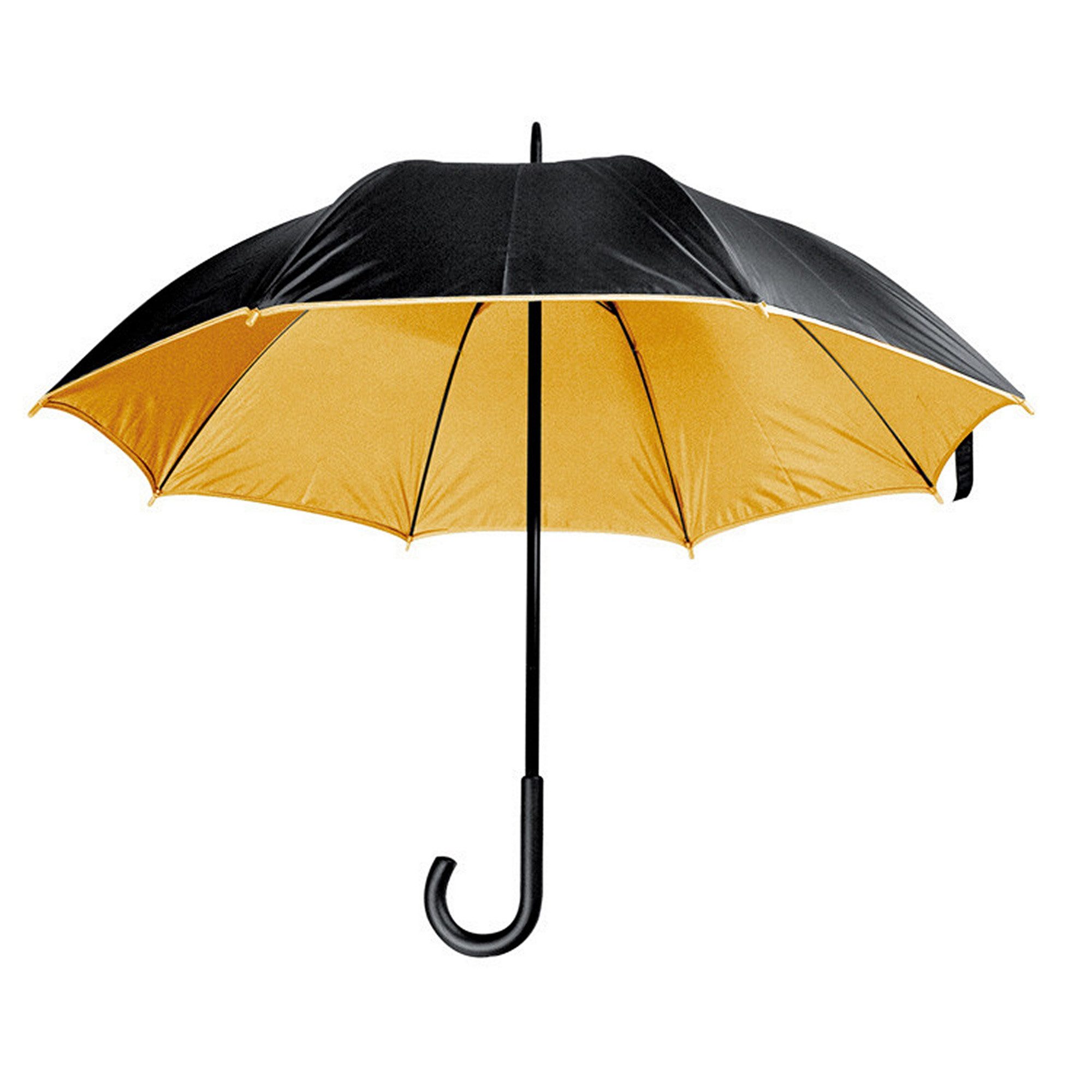 Stockregenschirm Luxuriöser Regenschirm / mit doppelter Bespannung / Farbe: schwarz-gol