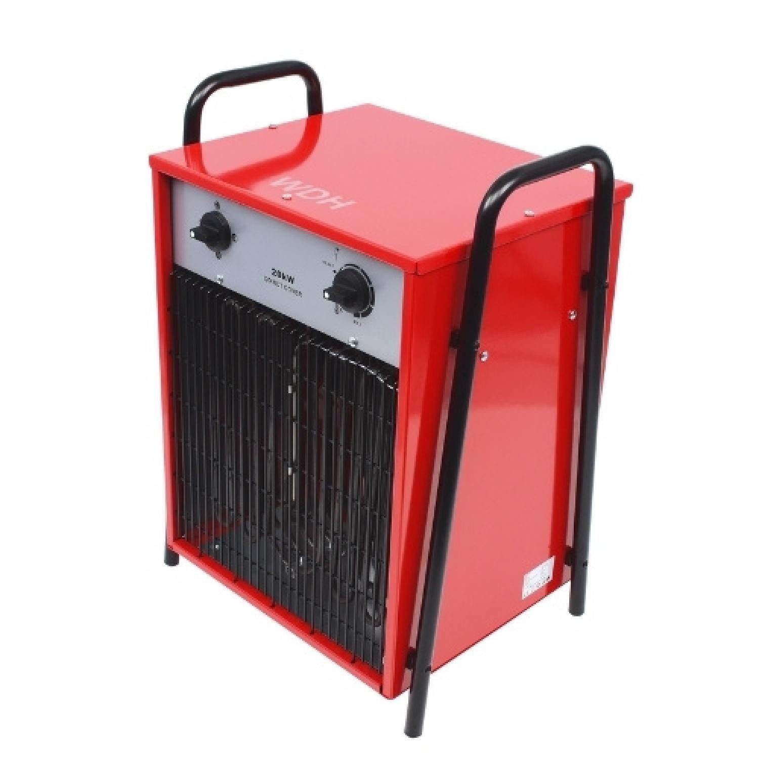 WDH Heißluftgebläse Elektroheizer WDH-IFH20 (20kW), bis max. 40 °C, (1-tlg), Mit integriertem Gebläse und 3 aus wählbaren Heizstärken