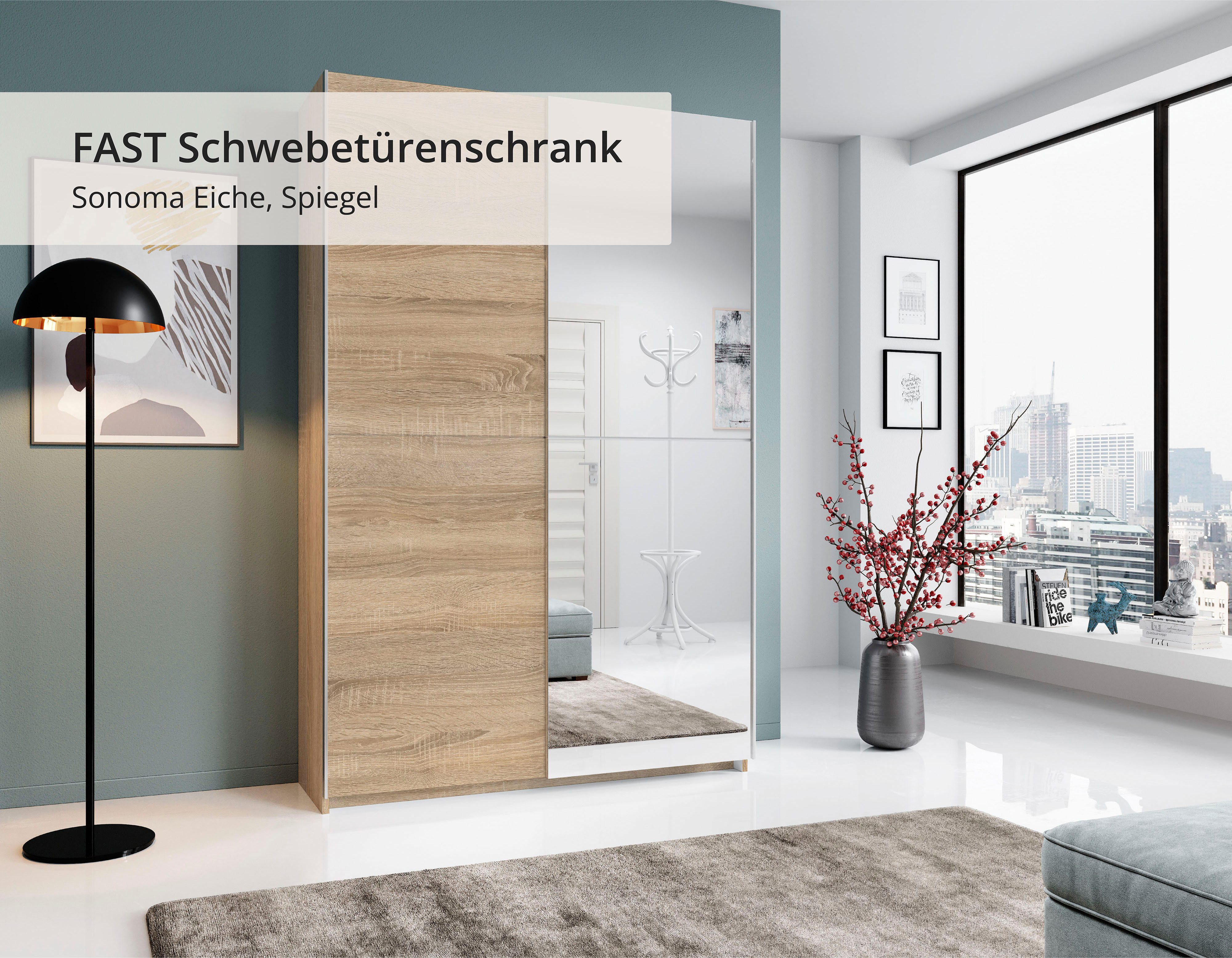 Schlafkontor Schwebetürenschrank Heimo/Fast Schrank Kleiderschrank Garderob günstig online kaufen