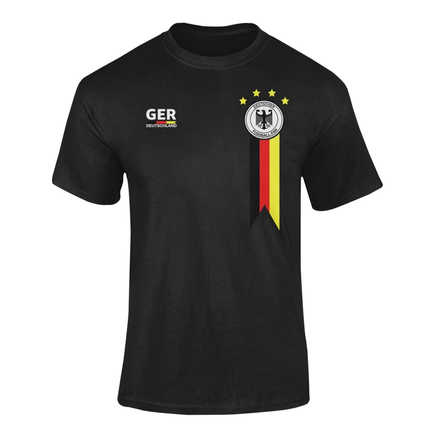 Dekotalent® Fußballtrikot Deutschland Trikot schwarz EM 2024 T-Shirt Herren & Damen Germany