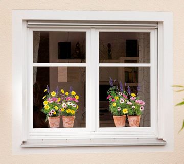 Komar Fensterbild »Blumen«, 31x31 cm, selbsthaftend