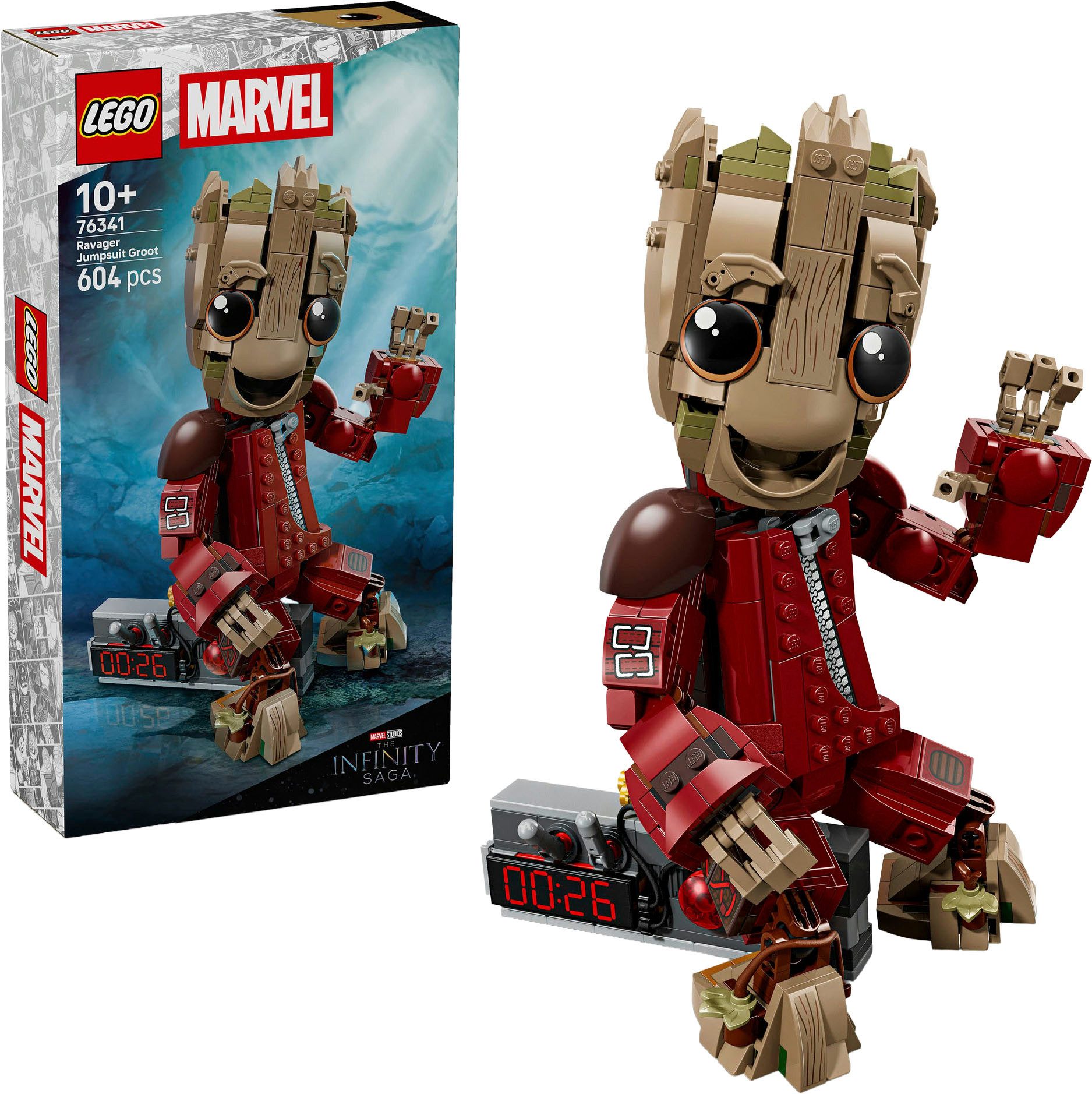 LEGO® Groot im Ravager-Outfit (76341), LEGO Super Heroes Konstruktionsspielsteine, (604 St), Made in Europe